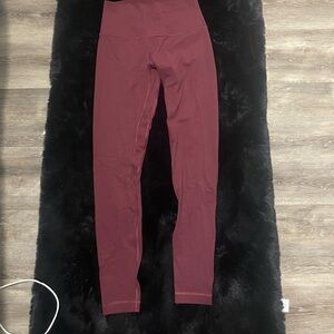 Lululemon Burgundy High-Waisted yoga pants